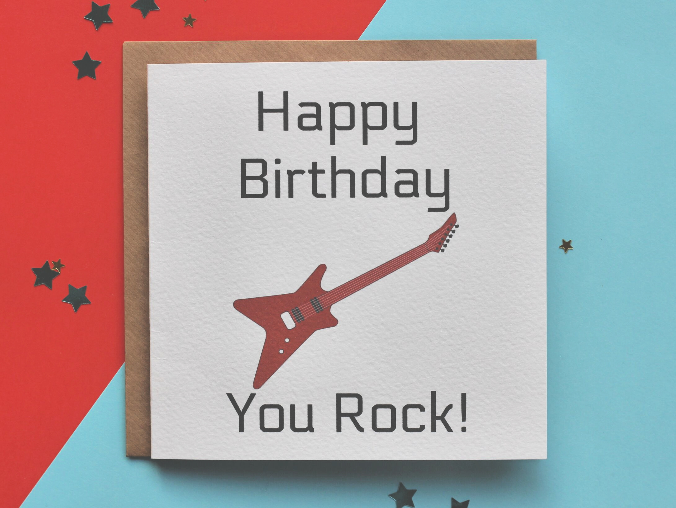 Birthday Card For Rocker Fun Card For A Guitar Playing Rocker