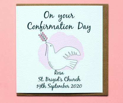 A personalised confirmation card Girl